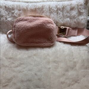 Lululemon- Pink Blush Sherpa Crossbody Bag